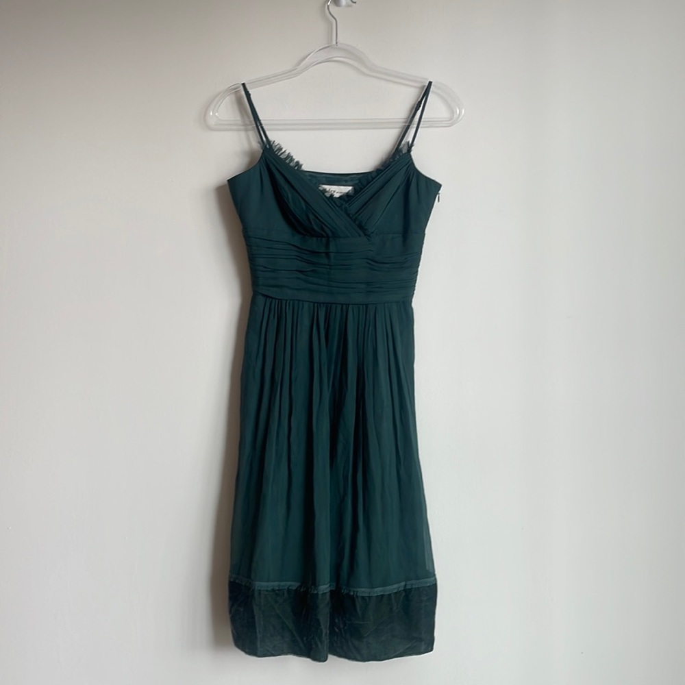 NWT Laundry Green Silk Dress